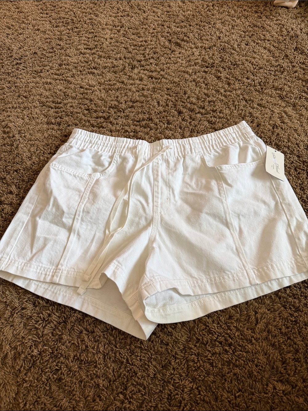 Universal Thread White Drawstring Cotton Athletic Shorts